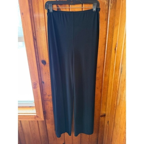 Dress Barn‎ Black Leaf Print V-Neck Top Size 8 - Picture 3 of 4